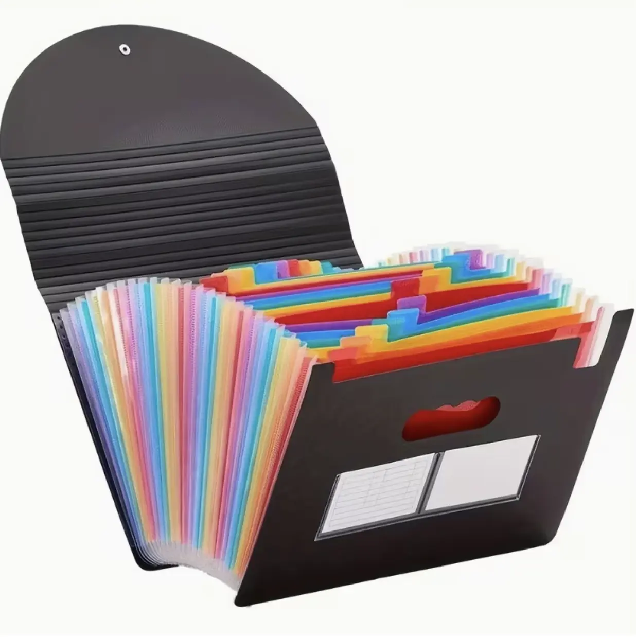 Accordion Folder Expandable File Organizer - A4/Letter-Size Folders, Ideal for Offices, Schools, And Homes - Versatile Storage Solution for Papers, Receipts, And Art Supplies - Black
