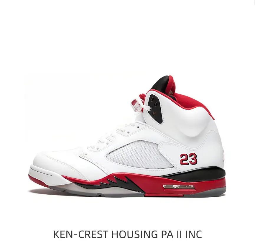 Timeless Retro Ball Shoes White Base Red Accent Ankle Support Daily Casual Hip Hop Sneakers