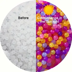8mm randomly changing color acrylic round beads, sun-sensing multi-color gradient circular beads, suitable for DIY jewelry making, hand bracelets, necklaces and fun accessory items for jewelry.