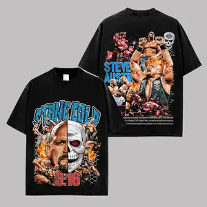 Vintage Stone Cold Steve Austin 3:16 Wrestling Graphic Tee, Retro  Texas Rattlesnake Cotton T-Shirt, Attitude Era Oversized Streetwear Shirt, Unisex Wrestling Fan Gift Tee