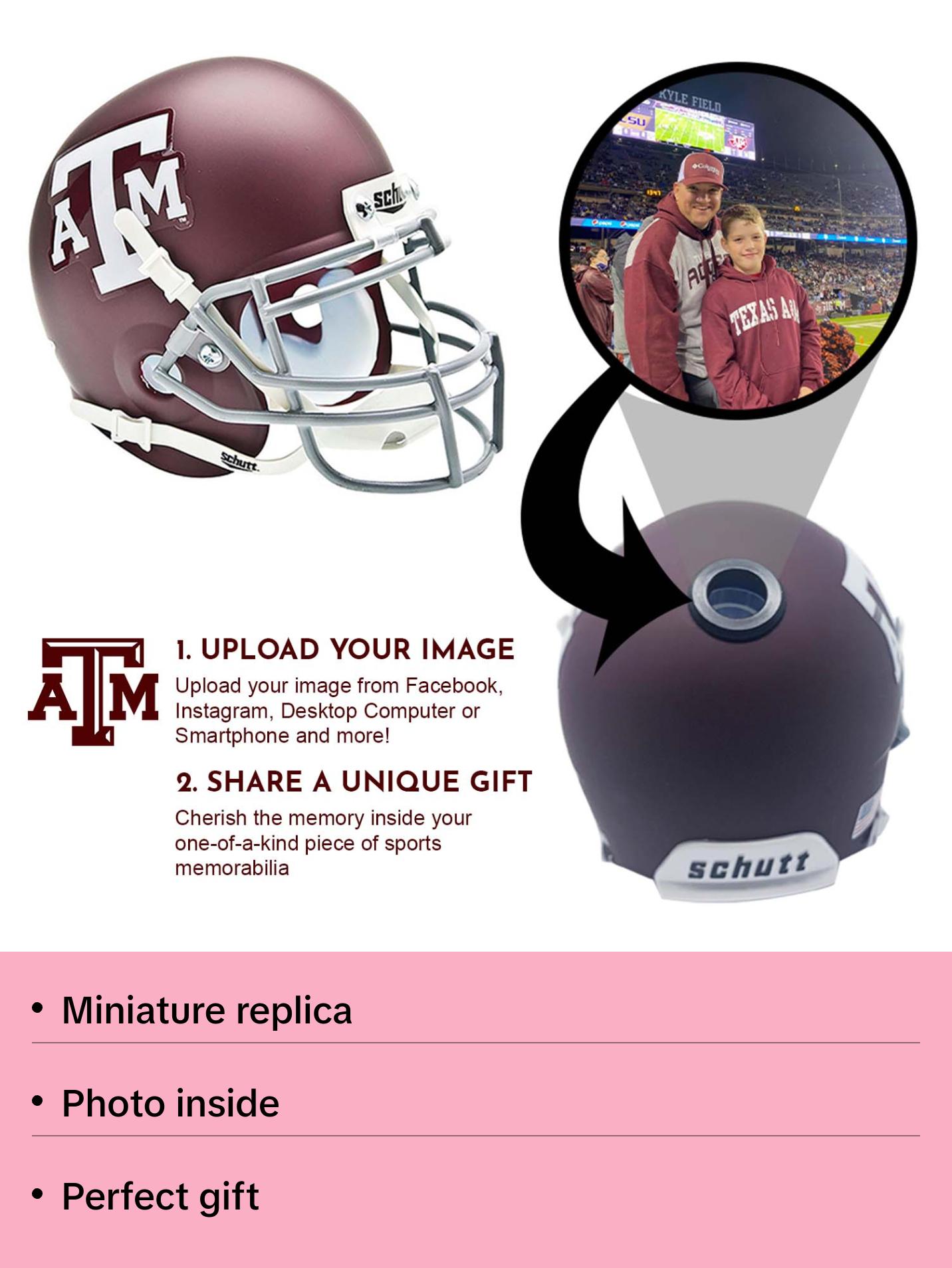 Texas A&M Aggies College Football Collectible Mini Helmet - Picture Inside - FANZ Collectibles
