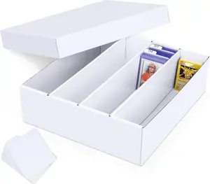 Trading Card Storage Box,  Count Cardboard Storage Box with Divider for Sports, Tcg, Mtg Card( Pack)