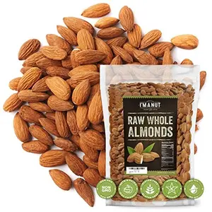 Raw Almond 16 oz (1 lb) | Natural | Whole | Batch Tested Gluten & Peanut Free | No PPO | Non-GMO | No Herbicide | Healthy Protein boost | Premium Quality | Try the difference