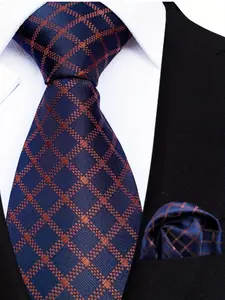 Men's Paisley Tie Set with Pocket Square, Classic Floral Design, Wedding Wear, Regular Width, All Seasons, Jacquard Fabric