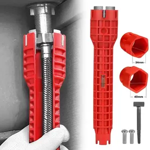 8 in 1 sink faucet wrench repair tool non-slip kitchen bathroom faucet assembly key plumbing installation wrench