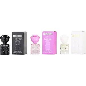 Moschino Variety Set-3 Piece Mini Set With Toy 2 Eau De Parfum 0.17 Oz Mini & Toy Boy Eau De Parfum 0.17 Oz Mini & Toy 2 Bubblegum Eau De Toilette 0.17 Oz Mini For Women