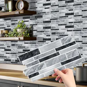 Self-adhesive Irregular Marble Tile Stickers Waterproof Oilproof for Kitchen Bathroom Balcony Home Decoration
