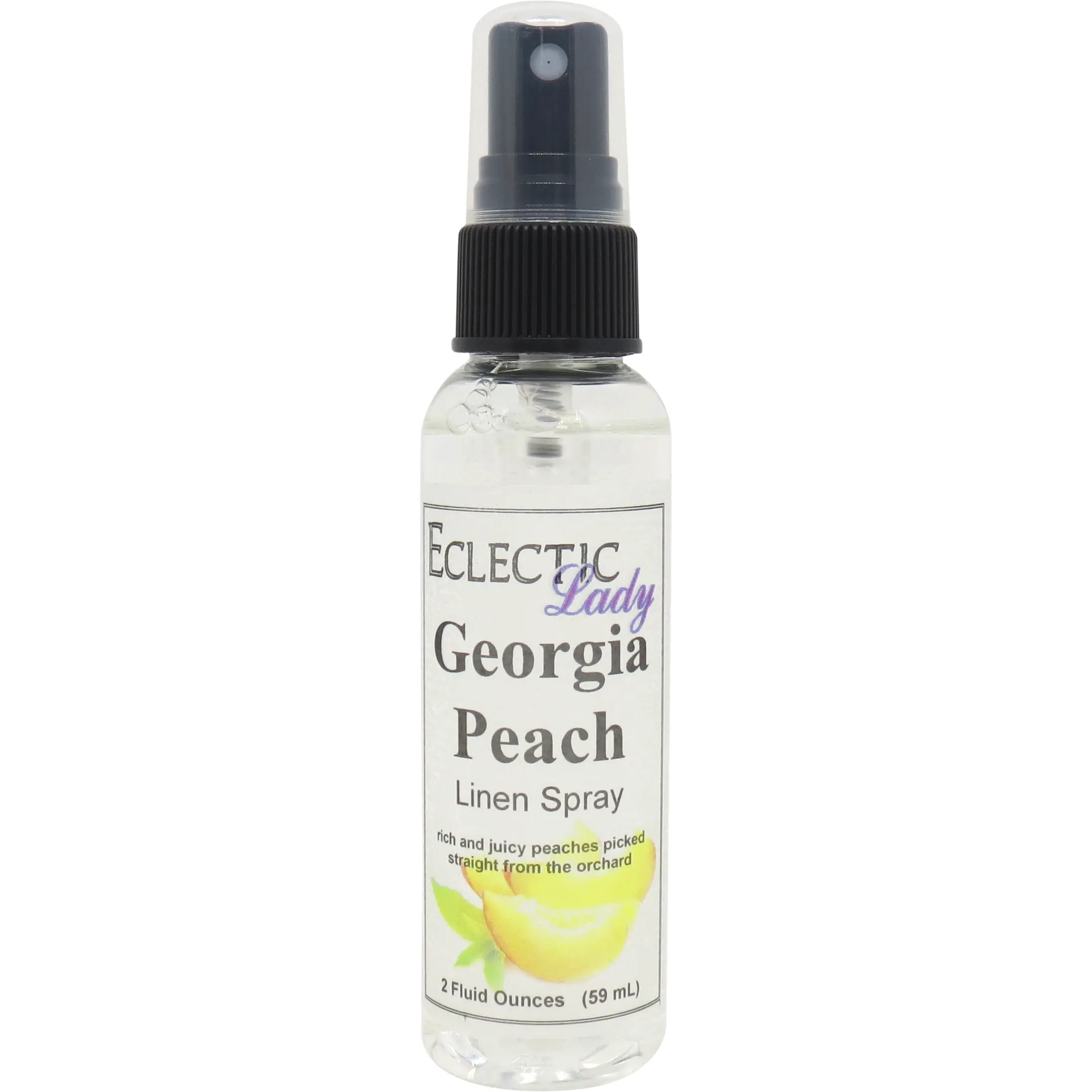 Georgia Peach Linen and Sheet Spray - No Artificial Colors, Parabens, or Preservatives - Long-Lasting Scent for Bed, Fabric & Pillow