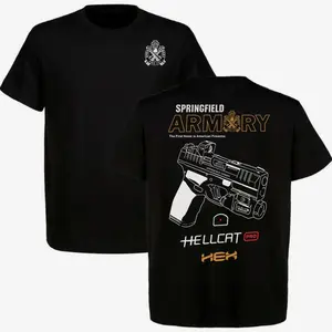 Springfield Armory Hellcat Pro T-Shirt, Tactical Gear, Perfect for Fans Classic American Style, Gift For Dad