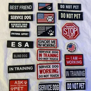 Service Dog Velcro Patches - Emotional Support & Working Signs - Best Friend, Do Not Pet, In Training, Working, Ask to Pet, Stop Sign, I Am Working, Do Not Touch, Blind Dog, Specials