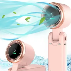 PLAYHOT Portable Handheld Turbo Fan, 5 Gear Wind,4000mAh Battery Operated, Up to 10 Working Hours, 3 IN 1 Hand Fan Rechargeable with Air Turbo Tech Cooling Fan for Outdoor Activities, Travel, Working, Summer Selected Products