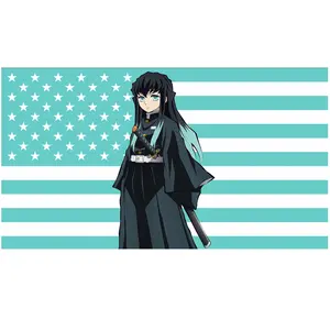 Muichiro Tokito Demon Slayer American Flag, Wall Banner, Anime Fan Gift, Manga Home Decor, Room Decoration, Otaku Dorm Poster Wall Tapestry Wedding