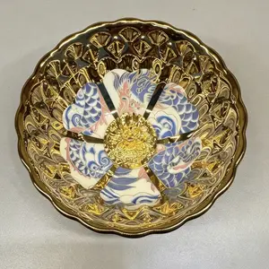 Golden Dragon Gilded Tea Cup  Handcrafted Luxury Ceramic Teacup