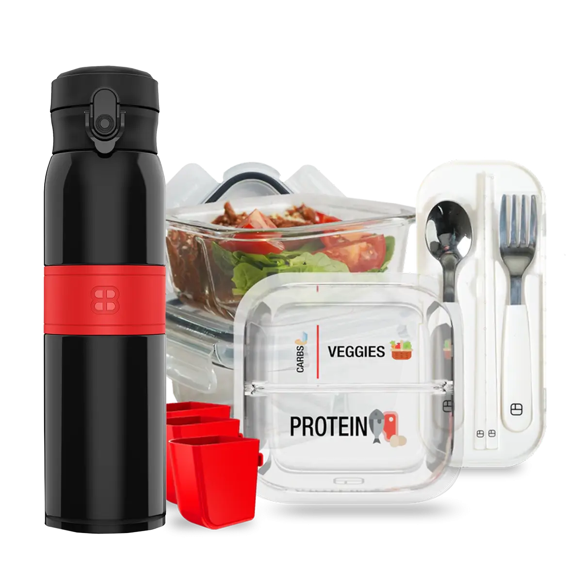 BariBowl + BariBottle Starter Duo – Bariatric Portion-Control Container Set + 20oz Low-Flow Insulated Water Bottle