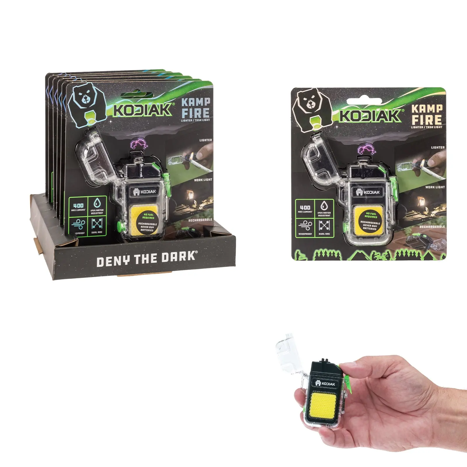 Kodiak® Kampfire Rechargeable Plasma Lighter w/  Task Light