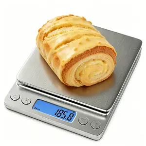 Small Digital Food Scale Ounce/OZ and Gram Scale, Kitchen Scale 3000g/0.1g High Precision for Baking, Soap Making, Jewelry,  Easy to Store