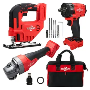 ELECMAPS Suitable For 18V Lithium Batteries, Angle Grinders, Impact Wrenches, Curve Saws, Cordless Power Tool Sets, Suitable For Automotive And Metal Processing, Furniture Decoration, And Is The Best Choice For Gift Giving