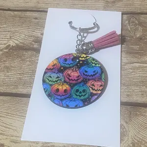 Colorful pumpkin keychain