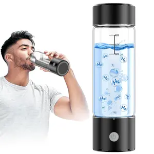 Upgrade Hydrogen Water Bottle, 3Min 2200PPB Rapid Hydrogen Water Generator -SPE PEM Tech, 14OZ Portable Hydro Water Machine, Health Care Gifts for Husband, Wife, Family, Friends, Travel