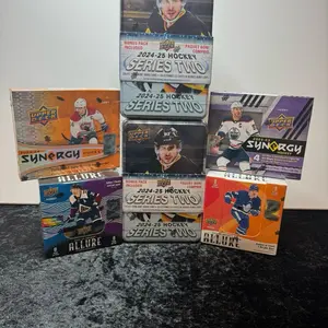 2x 24-25 upper deck tins, 24-25 allure, 22-23 allure, 22-23 synergy, 23-24 synergy.  No one goes home empty handed!