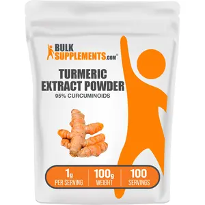 BulkSupplements Turmeric Extract (95% Curcuminoids) Powder - Curcumin Powder - Healthcare - Natural Antioxidants - 25g-1kg - 1g per Serving