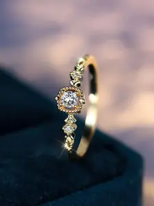 Women's Elegant Rhinestone Decorated, Fashion Accessories for Party, Daily Clothing Decor for Girl, Wedding Promise Rings