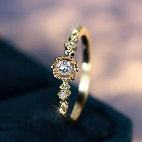 Women's Elegant Rhinestone Decorated, Fashion Accessories for Party, Daily Clothing Decor for Girl, Wedding Promise Rings, Elegant Glittering Ring, Beautiful Rings