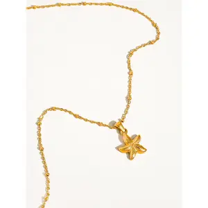 Astraia 18K Gold Non-Tarnish Star Necklace