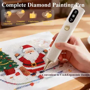 Electric Diamond Painting Pen Cordless Diamond Art Vacuum Pen Rechargeable with 2-stage Adjustable Suction Mode for Adults & Kids Complete Accessories