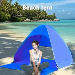 2-3 person beach hut tent sunshade portable pop-up beach tent outdoor beach hut carpa para playa, suitable for various climates, suitable for beach outdoor activities camping, fishing, hiking, picnicking, tourism