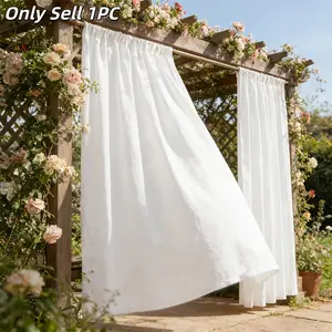 1PC Sheer Curtain, Non-See-Through Privacy Transparent Drapes, Durable Anti-Pull Lace, Top Rod Pocket Light Filter, Outdoor Patio Use