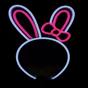 Bunny Bow Neon Headband