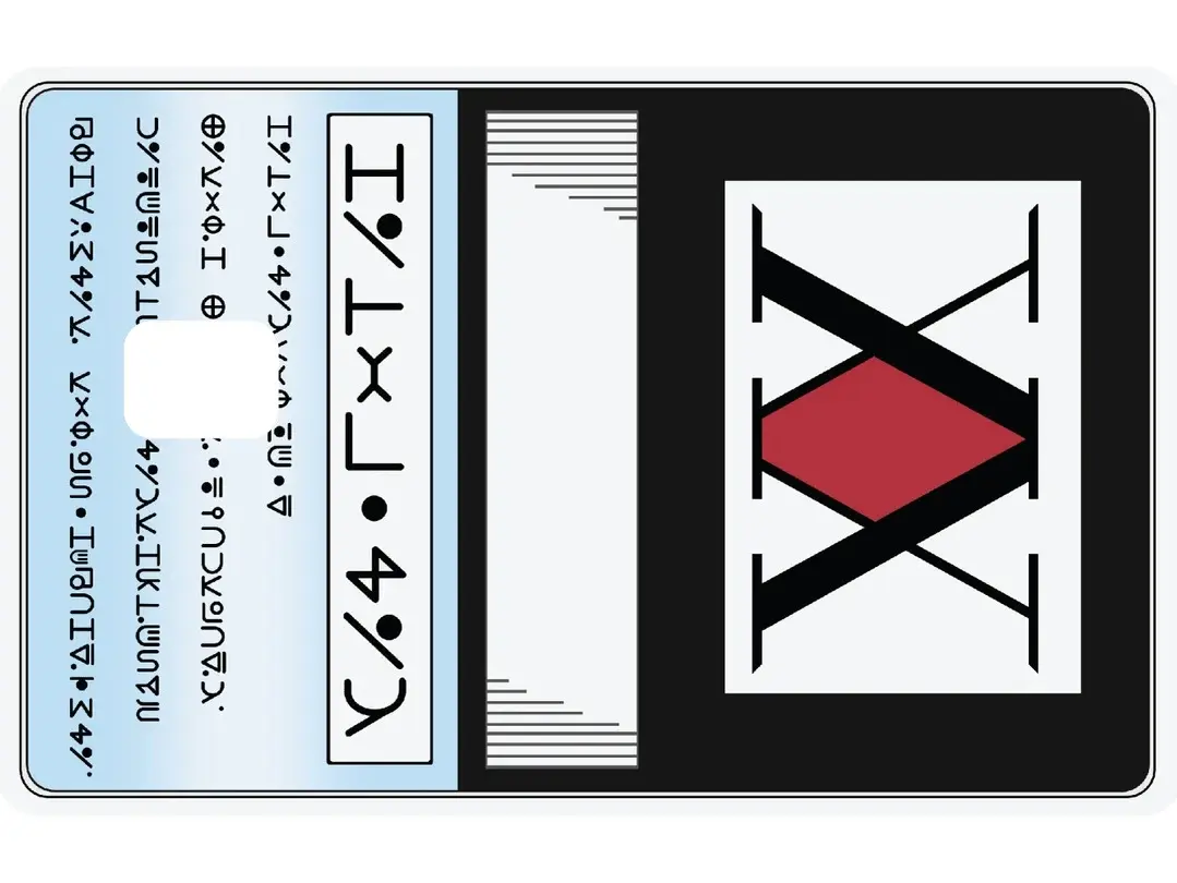 HxH License Credit Card Skin, Funny Debit Sticker