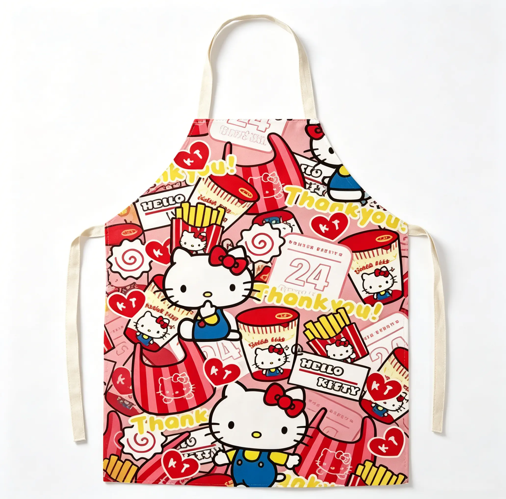 Sanrio Hello Kitty Linen Apron, Kitchen Personal Home Care Supply Sanrio Hello Kitty Linen Apron, Kitchen Personal Home Care Supply