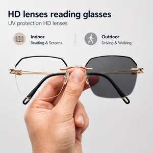 Photochromic Reading Glasses with Blue Light Filtering and UV Protection for Work Travel Daily Use summerwins