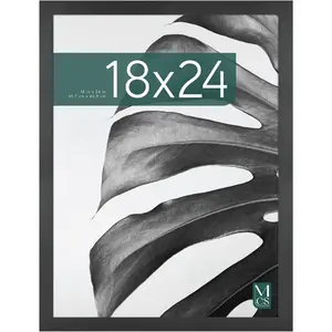 Studio Gallery 18x24 Poster Frame Black Woodgrain Engineered Wood, Vertical & Horizontal Wall Hanging Large Picture Frame for Photos, Posters & Art Prints (1-Pack)