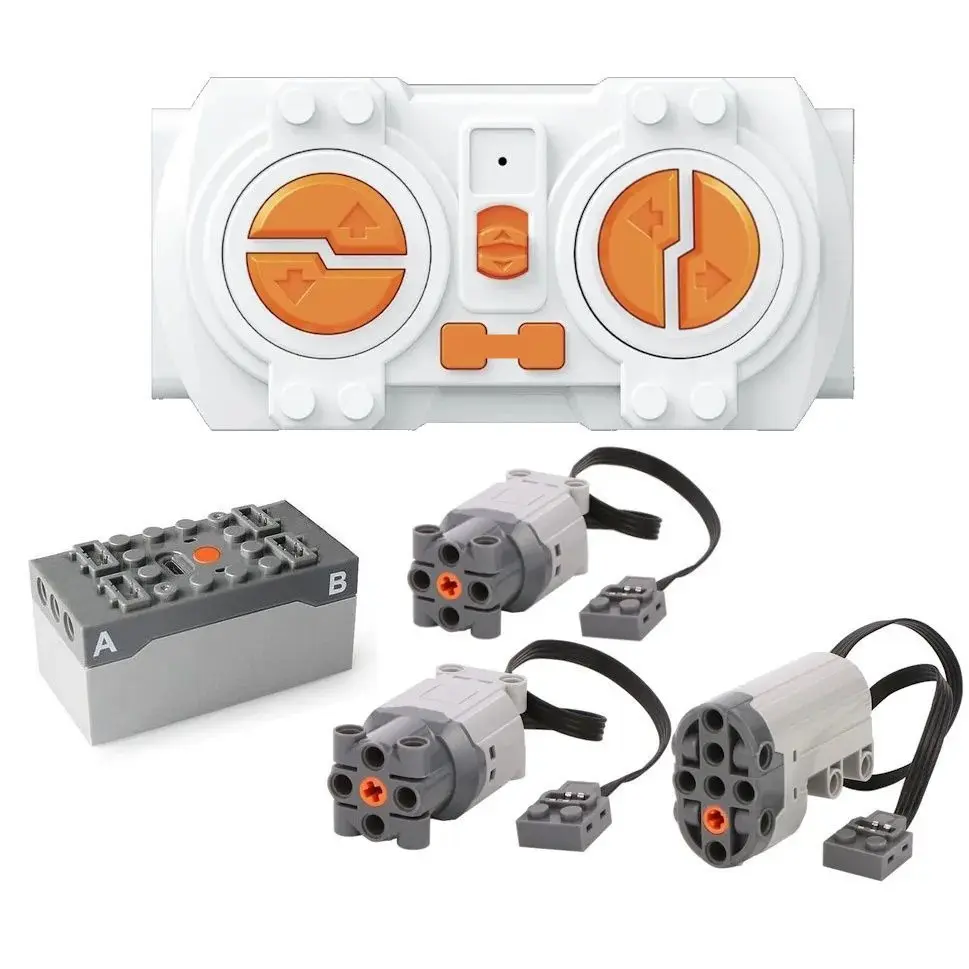 Cross-Border Motor Building Blocks Motor Power Set Motor Remote Control Receiver Lithium Battery Box Compatible with 51-100