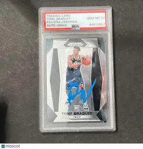 2017-18 Panini Prizm #118 Tony Bradley Signed Card AUTO 10 PSA Slabbed RC Jazz