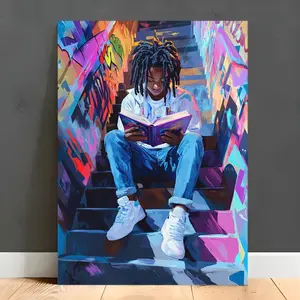 Portrait Pattern Framed Oil Painting, 1 Piece Modern Wall Decoration Painting, Home Living Room Bedroom Office Wall Decoration, Home Decor, Wrapped Canvas Frame Poster Ornaments Photo Artistic