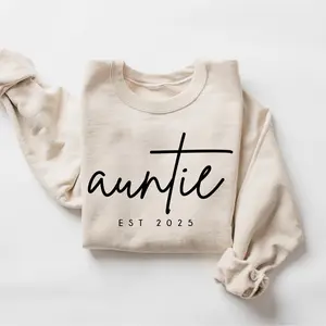 Auntie Est Year Sweatshirt, Personalize Aunt Shirt, New Auntie Gift, Aunt Announcement Gift, Mothers Day Shirt, Mothers Day Gift, Tia Shirt