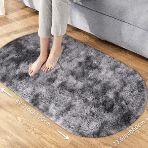 Oval Fluffy Grey Rainbow Rug Small Kids Rugs for Bedroom Girls And Boys Aesthetic,Bedside Bedroom Rug,Ultra Soft Runner Carpet Modern Shaggy Nursery Area Rugs Home Deco fluffy  carpet  miami tuff  rugs