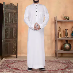 Classic Sapphire White Thobe - Men