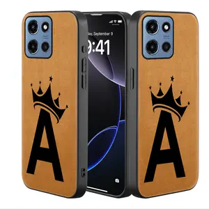 Luxury artificial leather phone case for MOTO G86 Power/G Power 2025 /G 2025 /G 5G 2024/G Play 2024 5G /G Stylus 5G /Edge 60 Pro/ Fusion,protective, high-quality,Crown A