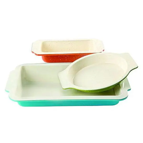 Gibson ColorSplash Imbue 3 Piece Carbon Steel Nonstick Bakeware Set in Assorted Colors Gibson ColorSplash Imbue 3 Piece Carbon Steel Nonstick Bakeware Set in Assorted Colors