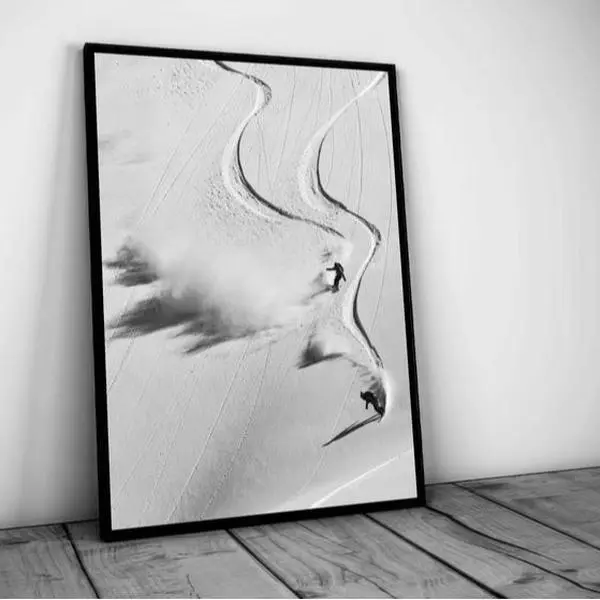 (No Frame) Vintage Snowboard Poster, Vintage Snowboard Print, Black and White Snowboard Poster, Gift for Snowboard Lover
