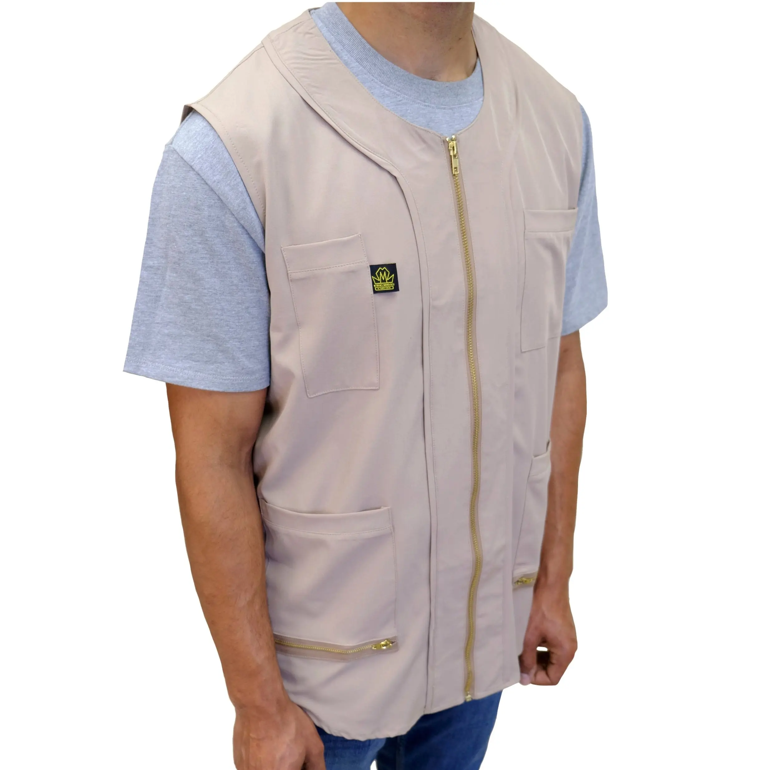 Barber Vest - Hair Cutting Vest - Khaki
