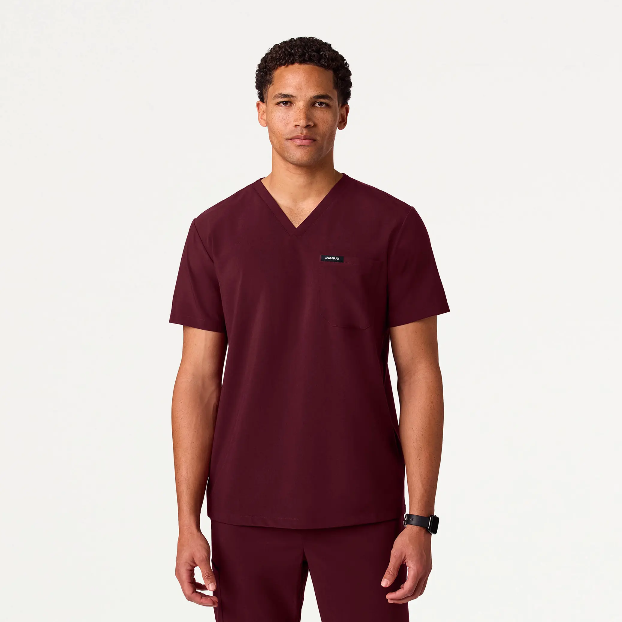 Holmes UltraLITE Men's Classic Fit V-Neck Scrub Top - Menswear Medical Workwear Uniform, 1-Pocket, Wrinkle Resistant, Breathable, Plain Recycled Poly, PFC-Free, Machine Washable, Anti-Wrinkle, Normal Type, Pull On, Ultralite Performance Fabric, Relaxed Fi