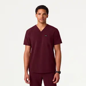 Holmes UltraLITE 1-Pocket Men's Scrub Top, Classic Fit, V-Neck, Anti-Wrinkle Fabric, Menswear Medical Workwear Uniform