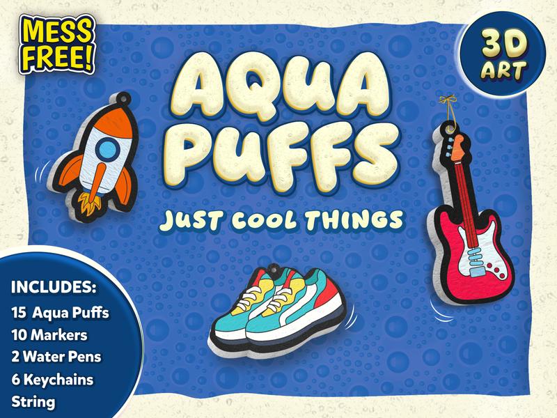 Skillmatics 3D Art Kit - Aqua Puffs, Mess-Free Fun, Magical Craft Activity, Travel Toys, DIY Decor, Creative Gifts for Girls & Boys Ages 4 to 10