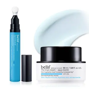 belif Awaken & Glow Duo, Caffeine-Infused Eye Gel & Hydrating Moisturizer | Brightening & Plumping, Comfort Moisture Hydrate Moisturizing